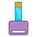 Data security key icon, cartoon style Royalty Free Stock Photo