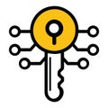 Data security key icon Royalty Free Stock Photo