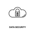 data security line icon Royalty Free Stock Photo