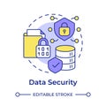 Data security multi color concept icon Royalty Free Stock Photo