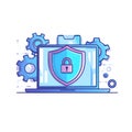 Data security, online safety, digital privacy concept Royalty Free Stock Photo