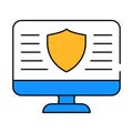 data security operating system icon color illustration Royalty Free Stock Photo