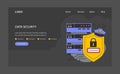 Data security. Shielded servers and encrypted access points. Secure data