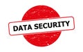 Data security stamp on white Royalty Free Stock Photo