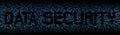 Data Security text on hex code illustration