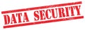 DATA  SECURITY text on red grungy rectangle stamp Royalty Free Stock Photo