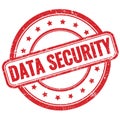 DATA SECURITY text on red grungy round rubber stamp Royalty Free Stock Photo