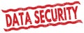 DATA SECURITY text on red lines stamp sign Royalty Free Stock Photo