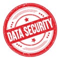 DATA SECURITY text on red round grungy stamp Royalty Free Stock Photo
