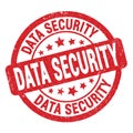 DATA SECURITY text written on red round stamp sign Royalty Free Stock Photo