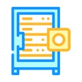 Data server color icon vector isolated illustration