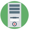 Data Server Color Isolated Vector Icon that easily can be modified and edit. Royalty Free Stock Photo