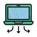 Data server, data share Vector icon which can easily modify Royalty Free Stock Photo