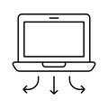 Data server, data share Vector icon which can easily modify Royalty Free Stock Photo