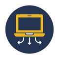Data server, data share Vector icon which can easily modify Royalty Free Stock Photo