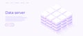 Data Server. Digital space. Data storage. Data processing center. Great date. Network or mainframe infrastructure website header Royalty Free Stock Photo