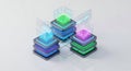 Data Server Network Visualization Royalty Free Stock Photo