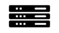 Data Server Rack Icon for Web Hosting Infrastructure, vector design Generative AI Royalty Free Stock Photo