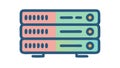 Data Server Rack Network Infrastructure Computing Vector, vector design Generative AI Royalty Free Stock Photo