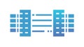 Data Server Racks Network Storage, vector design Generative AI Royalty Free Stock Photo