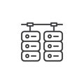 Data server transfer line icon