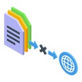 Data service lost icon isometric vector. Internet error Royalty Free Stock Photo