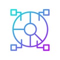 Data set analytics gradient linear vector icon Royalty Free Stock Photo