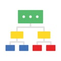 Data sharing, hierarchy Vector Icon which can easily modify Royalty Free Stock Photo