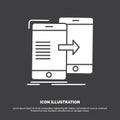 data, Sharing, sync, synchronization, syncing Icon. glyph vector symbol for UI and UX, website or mobile application Royalty Free Stock Photo
