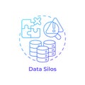 Data silos blue gradient concept icon Royalty Free Stock Photo