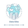 Data silos soft blue concept icon Royalty Free Stock Photo