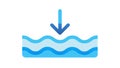 Data Sink Down Arrow Water Level Icon, vector design Generative AI Royalty Free Stock Photo