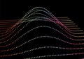 Data slice in the volume function of point data. Three-dimensional flow information. The bulge of the mountain science