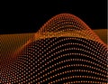 Data slice in the volume function of point data. Three-dimensional flow information. The bulge of the mountain science