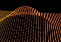 Data slice in the volume function of point data. Three-dimensional flow information. The bulge of the mountain science