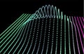 Data slice in the volume function of point data. Three-dimensional flow information. The bulge of the mountain science