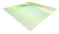 Data slice in the volume function of point data. Three-dimensional flow information. The bulge of the mountain science