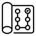 Data smart paper icon outline vector. Business ecology future