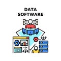 Data Software Vector Concept Color Illustration