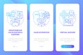 Data solutions for metaverse blue gradient onboarding mobile app screen