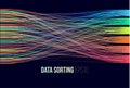 Data sorting. Big data analytics stream. Information classification.