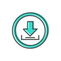 Data sorting icon with loading process sign Royalty Free Stock Photo