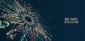 Data sorting process. Big data stream futuristic infographics. File structuring, machine learning. Big data visualization. A Royalty Free Stock Photo
