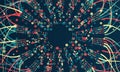 Data sorting process. Big data stream futuristic infographics. File structuring, machine learning. Big data visualization. A Royalty Free Stock Photo