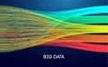 Data sorting technology background. Digital concept data science. Data flow futuristic background.