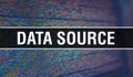 Data source with Binary code digital technology background. Abstract background with program code and Data source. Programming and Royalty Free Stock Photo