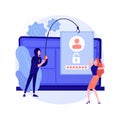 Data stealing malware abstract concept vector illustration.