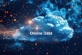 Data storage analysis technology based on large online network of data cloud computing Royalty Free Stock Photo