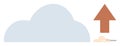 Cloud Storage and Data Upload Concept with Cloud Icon and Upward Arrow Royalty Free Stock Photo