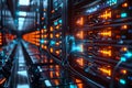 Data storage, database, computer server concept